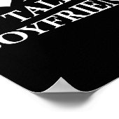 I Love My Tall Boyfriend Funny Girlfriend On Back  Poster (Hoek)