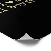 I Love My Tall Boyfriend Funny Girlfriend  Poster (Hoek)