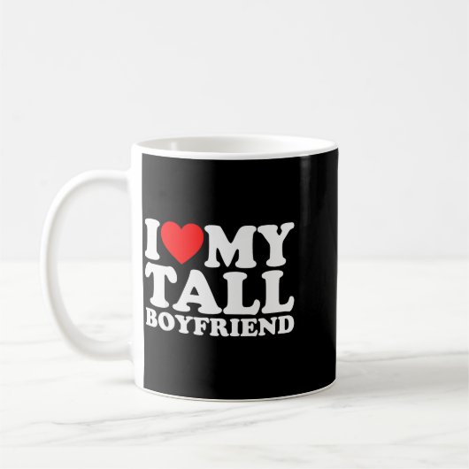I Love My Tall Boyfriend Funny Matching Girlfriend Koffiemok (Links)
