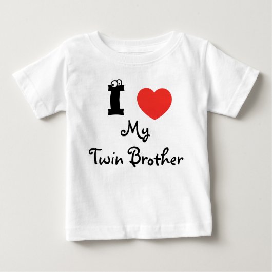 I love my twin brother shirt. (Voorkant)