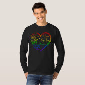 I Love My Two Moms Lesbian LGBT Pride   for Kids T-shirt (Voorkant volledig)