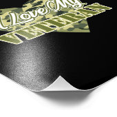 I Love My Veteran Happy Veterans Day Support Foto Afdruk (Hoek)