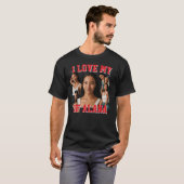 I Love My Vriendin Bootleg Custom Name & Photo T-shirt (Voorkant volledig)