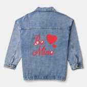 I Love My Vriendin" Classic Fit in het zwart Denim Jacket (Achterkant)
