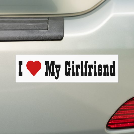 I Love My Vriendin (v4) Bumpersticker (Op auto)