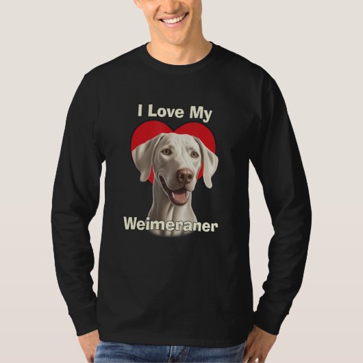 I Love My Weimaraner Puppy Dog T-shirt (Voorkant)