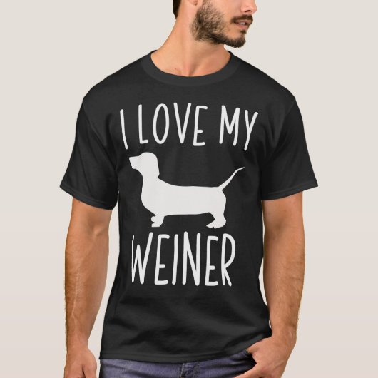 I Love My Weiner Classic T-Shirt (Voorkant)