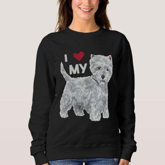 I Love My Westie West Highland White Terrier Trui (Voorkant)