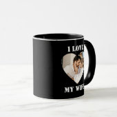 I Love My Wife Heart Custom Personalized Photo Mok (Voorkant rechts)