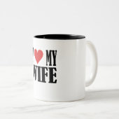 I LOVE MY WIFE MUG TWEEKLEURIGE KOFFIEMOK (Voorkant rechts)