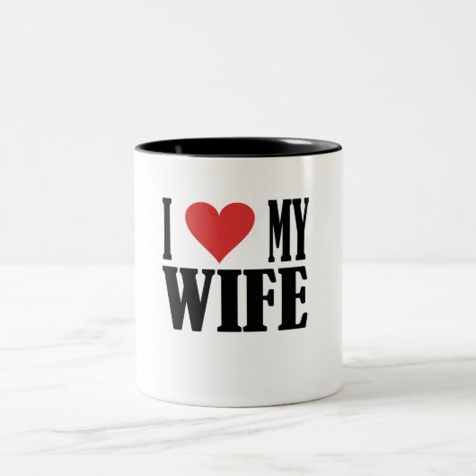 I LOVE MY WIFE MUG TWEEKLEURIGE KOFFIEMOK (Center)
