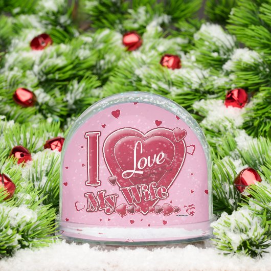 I Love My Wife red - hearts Sneeuwbol (Kerstmis)