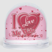 I Love My Wife red - hearts Sneeuwbol (Achterkant)