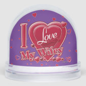 I Love My Wifey red - hearts Sneeuwbol (Voorkant)
