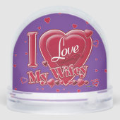 I Love My Wifey red - hearts Sneeuwbol (Achterkant)
