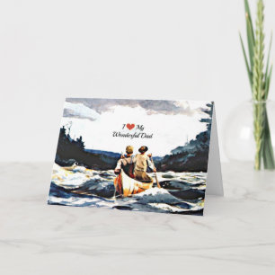 I Love My Wonderful Dad, Canoe in the Rapids Kaart