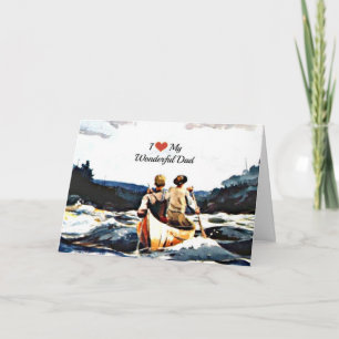 I Love My Wonderful Dad, Canoe in the Rapids Kaart