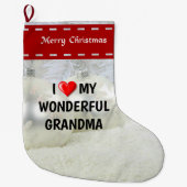 I Love My Wonderful Grandma Grote Kerstsok (Voorkant)