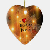 I Love My Wonderful Grandson Ceramic Ornament (Rechts)