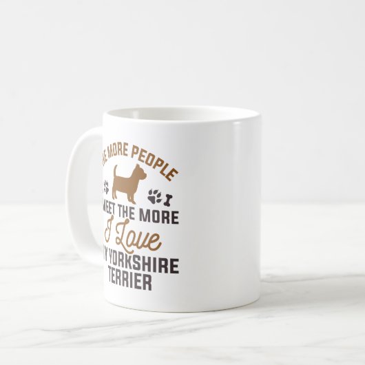 I Love My Yorkshire Terrier Koffiemok (Voorkant links)