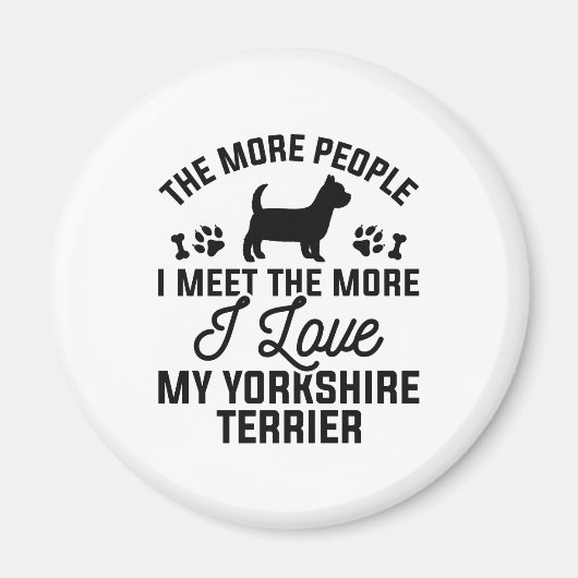 I Love My Yorkshire Terrier Magneet (Voorkant)