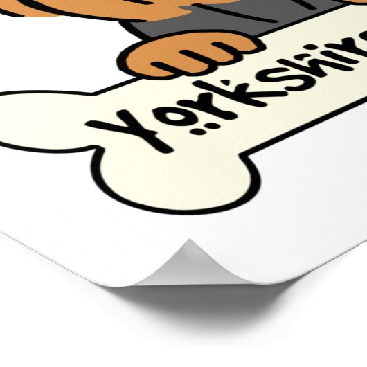 I Love My Yorkshire Terrier Poster (Hoek)