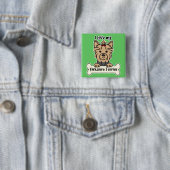 I Love My Yorkshire Terrier Vierkante Button 5,1 Cm (In situ)