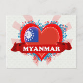  I Love Myanmar Briefkaart (Voorkant)
