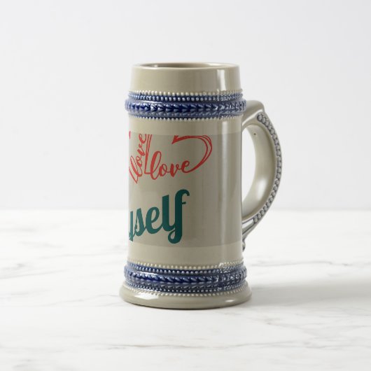 I Love Myself - Self-Care Button Bierpul (Voorkant rechts)