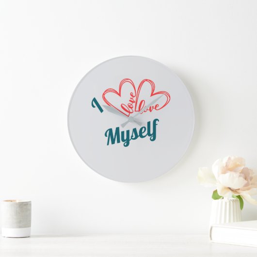 I Love Myself - Self-Care Button Grote Klok (Huis)