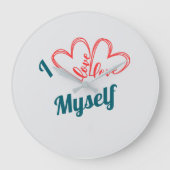 I Love Myself - Self-Care Button Grote Klok (Voorkant)