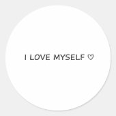 “I Love Myself” Stickers – Cute & Affordable! (Voorkant)