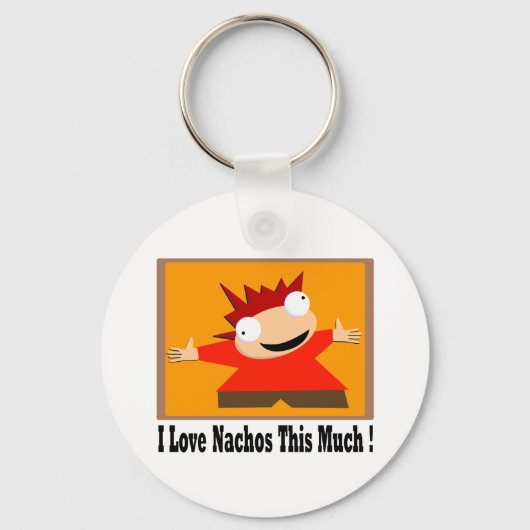 I Love Nachos T-Shirt Sleutelhanger (Voorkant)