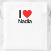 i love nadia ovale sticker (Tas)