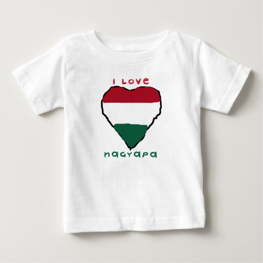 I Love Nagyapa Baby T-Shirt (Voorkant)