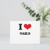 I Love Nails Briefkaart (Staand voorkant)