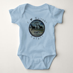 I Love Nairobi Kenya Animal Safari Romper