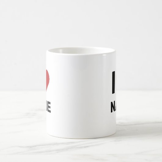 I Love Name Koffiemok (Center)