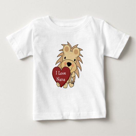 I Love Nana Whimsical Lion Valentijn (Voorkant)
