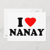 I Love Nanay Briefkaart (Voorkant / Achterkant)
