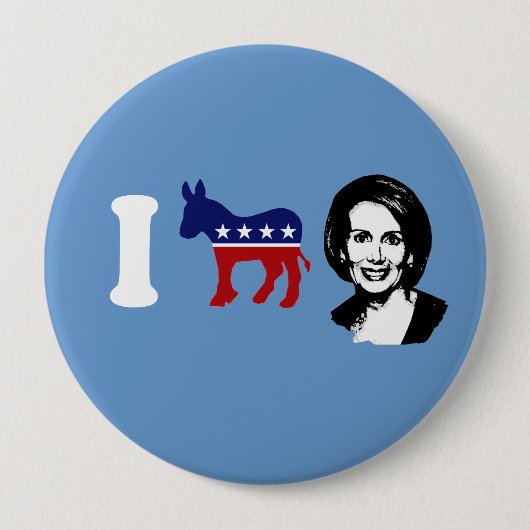 I Love Nancy Pelosi 2 Ronde Button 4,0 Cm (Voorkant)