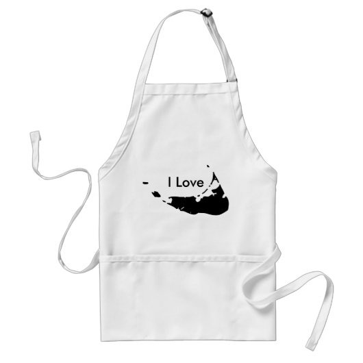 I Love Nantucket Apron Standaard Schort (Voorkant)