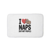I Love Naps Cute Sloth Heart Badmat (Voorkant)