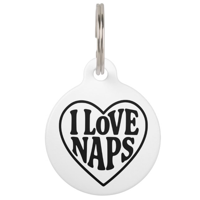 I Love Naps Huisdierpenning (Voorkant)