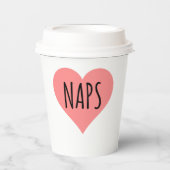 I Love Naps - Naps Heart Papieren Bekers (Voorkant)