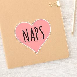 I Love Naps - Naps Heart Sticker
