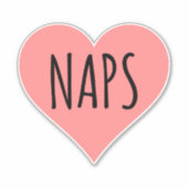 I Love Naps - Naps Heart Sticker (Voorkant)