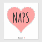 I Love Naps - Naps Heart Sticker (Vel)