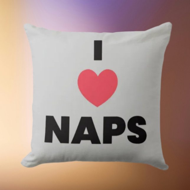 I Love Naps Throw Pillow – Cozy Nap Lover Kussen (Creator heeft geüpload)