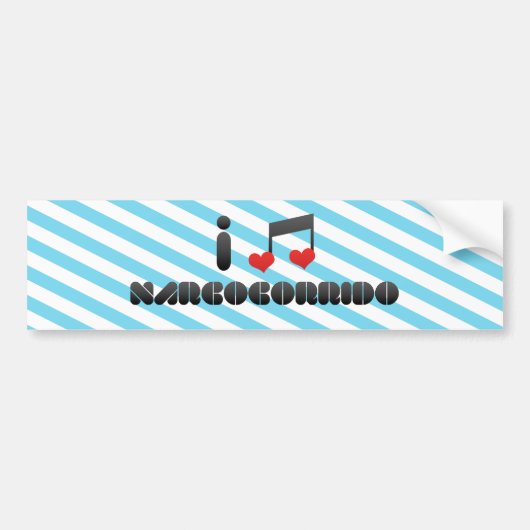 I Love Narcocorrido Bumpersticker (Voorkant)